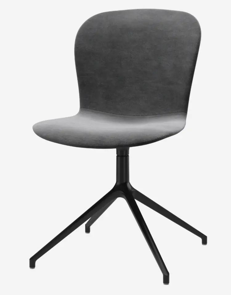 2x Adelaide slim chairs grey Velvet - 30%